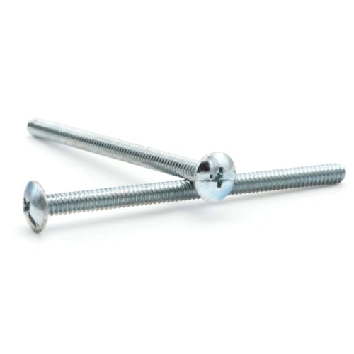 Machine Screws, Slotted/Phillips Truss Combo Head, Zinc Plated Steel, #10-24