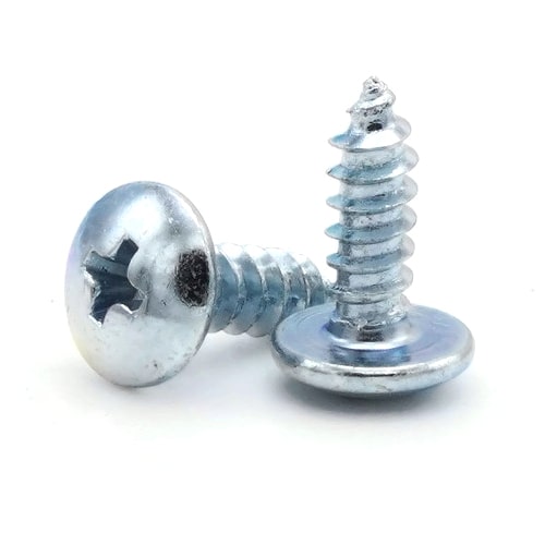 Sheet Metal Screws, Phillips Truss Head, Zinc Plated Steel, #6 x 1-1/4"