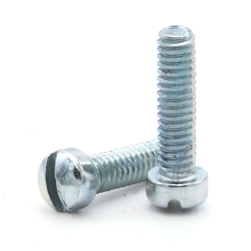 Machine Screws, Slotted Fillister Head, Zinc Plated Steel, #8-32