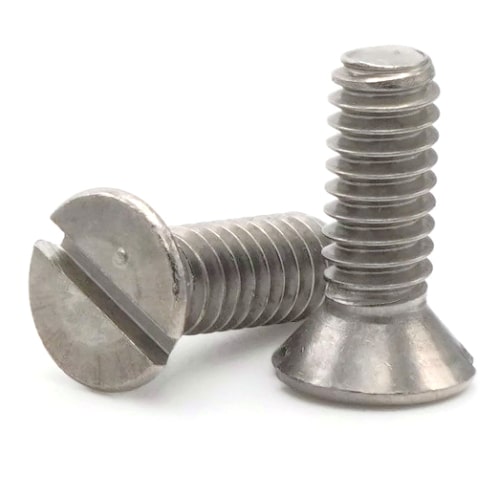 Machine Screws, Slotted Pan Head, Stainless Steel 316, #6-32