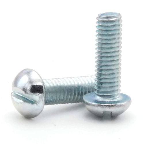 Machine Screws, Slotted Round Head, Zinc Plated Steel, #10-32 Machine Screws, Slotted Round Head, Zinc Plated Steel, #10-32