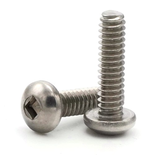 Machine Screws, Square Drive Pan Head, Stainless Steel 18-8, #10-24