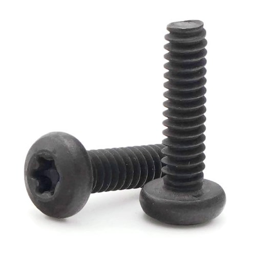Machine Screws, Star Drive Pan Head, 6-Lobe Torx, Black Oxide Stainless Steel 18-8, #6-32