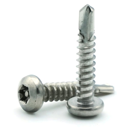 Tamper Proof Sheet Metal Screws, Torx, (T-20) Pan Head, SD TEK 3, Stainless Steel 410, #8-18