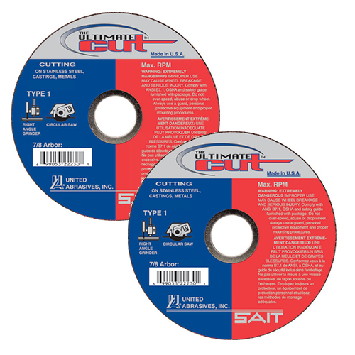 SAIT, Cutting Wheels, The Ultimate Cut, Type 1  4-1/2" x .045" x 7/8"