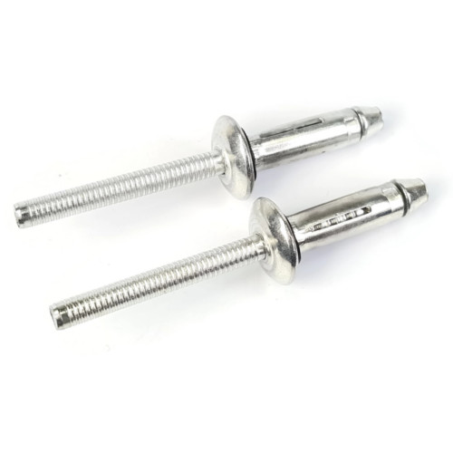 Turret Rivets Dome Head Tri Bulb Rivets with Sealing Washer, Steel, #8-8 (1/4